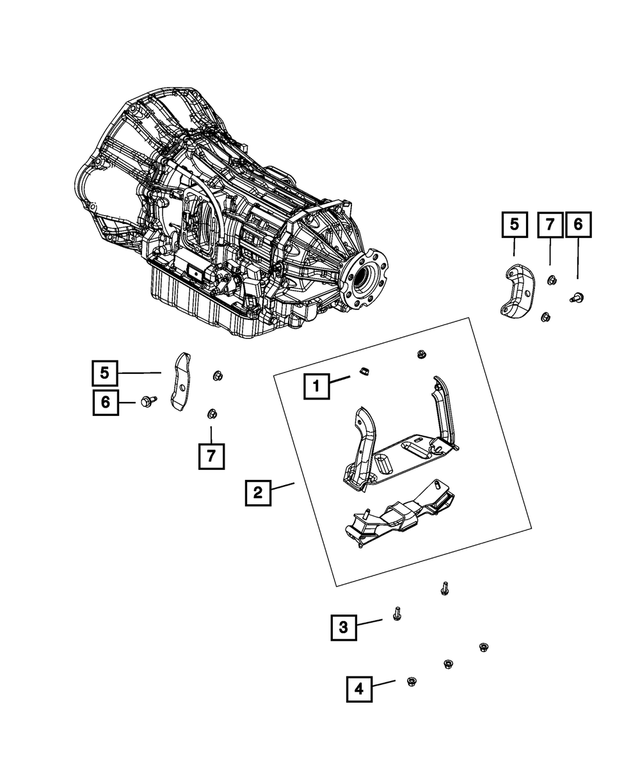 52122337AF - AS68RC; 6-Speed; Automatic Transmission: Transmission Mount Bracket for Mopar Image