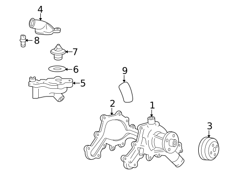 Thermostat & Housing for 2010 Ford Explorer Sport Trac #0