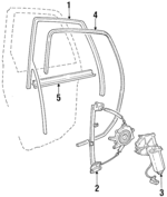 443839439N - Body: Window Guide for Audi: 100, 100 Quattro, 200, 200 Quattro, 5000, 5000 Quattro, V8 Quattro Image