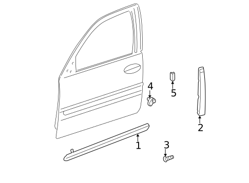 Exterior Trim - Front Door for 2005 Buick LeSabre #0