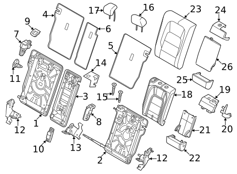 Rear Seat Components for 2019 Jaguar I-Pace #2