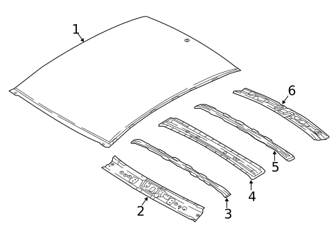 Roof & Components for 2022 Hyundai Accent #1
