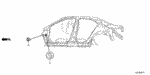 91616S9A000 - Interior/Bumper: BLOCK, FR. PILLAR (LOWER) (INNER) for Acura Image