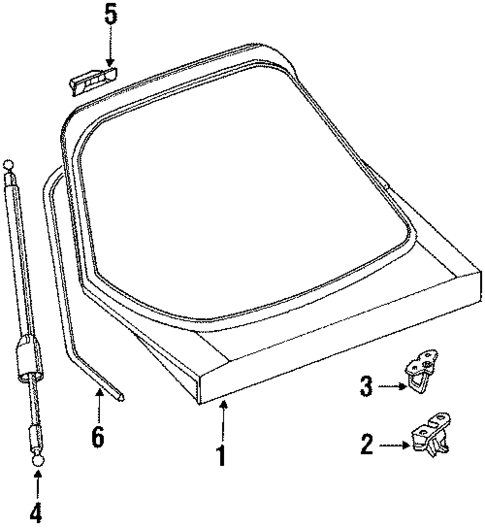 Gate & Hardware for 1990 Subaru Loyale #0