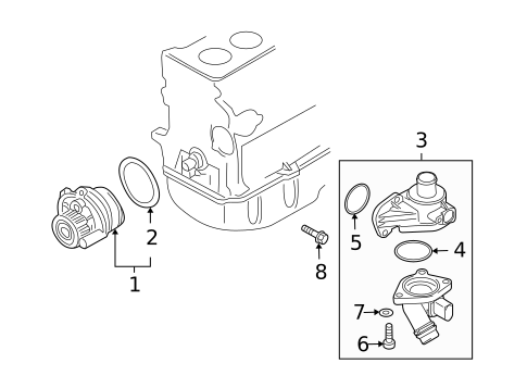 Water Pump & Related Components for 2009 Audi TT #0