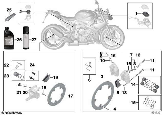 32728558856 - Service and Scope of Repair Work: Rubber Boot -  for BMW-Motorrad Image