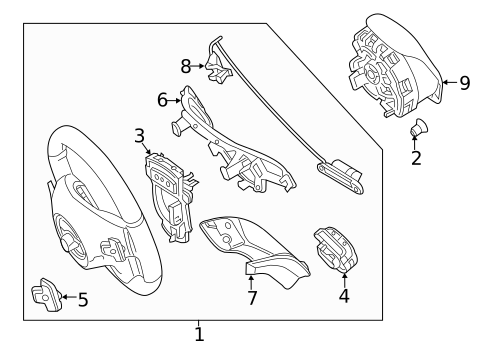 Steering Wheel & Trim for 2019 Mercedes-Benz GLC43 AMG #1
