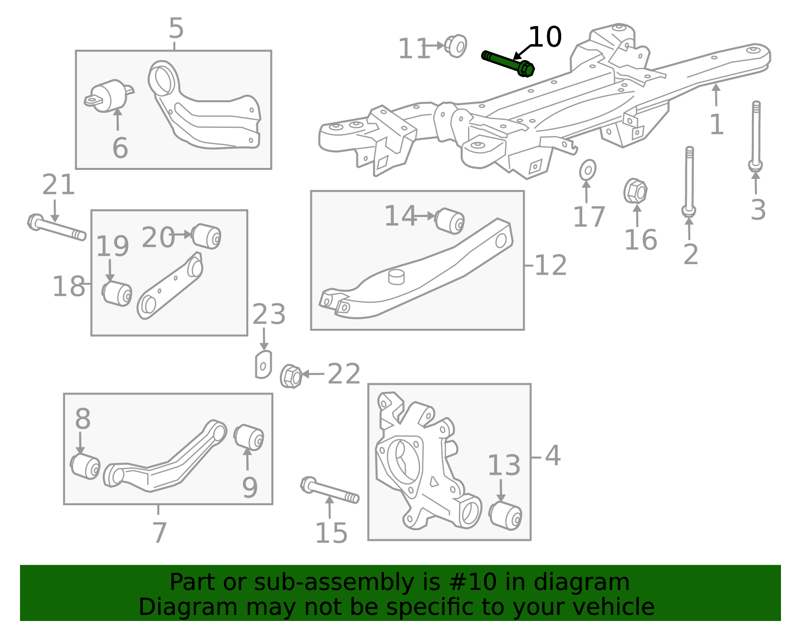 2010-2020 GM Rear Upper Control Arm Bolt 11611105 | TascaParts.com