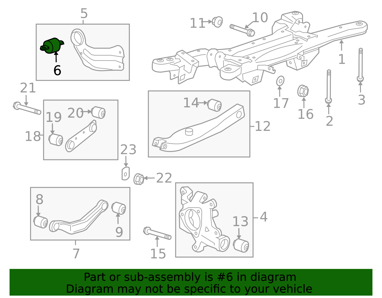 2010-2020 GM Rear Suspension Control Arm Bushing 22927294 | TascaParts.com