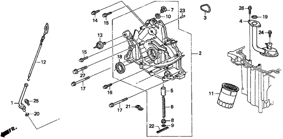 Oil Pump (V6) for 1997 Acura TL #0