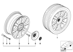 36111096232 - : Light Alloy Rim 36907111 for BMW Image