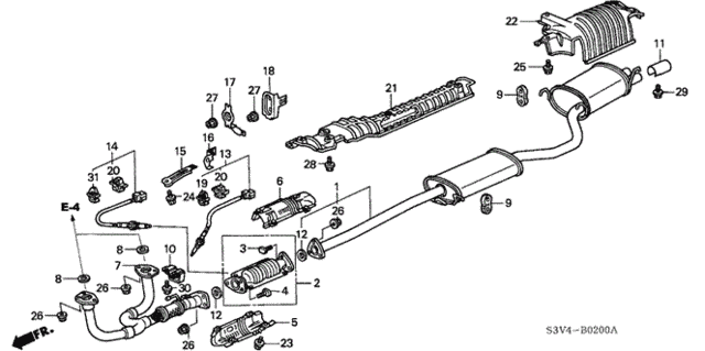 Exhaust Pipe (1) for 2001 Acura MDX #0