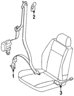 868444B725 - Electrical: Belt &amp; Retractor for Nissan: 200SX Image