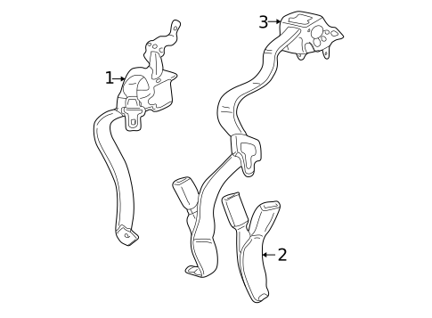 Rear Seat Belts for 2003 Ford Crown Victoria #0