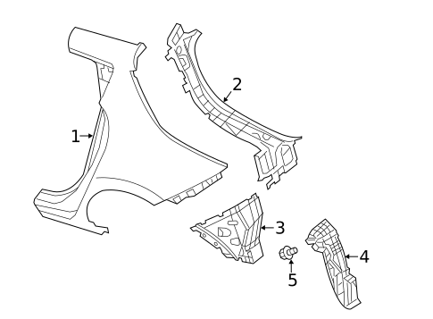 Quarter Panel & Components for 2017 Nissan LEAF #0