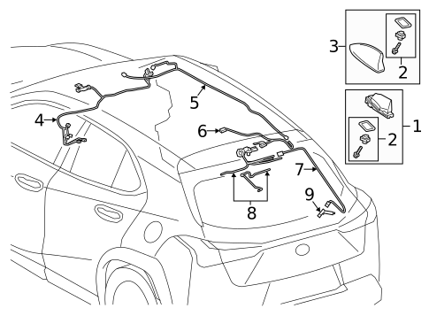 Antenna & Radio for 2019 Lexus UX200 #0