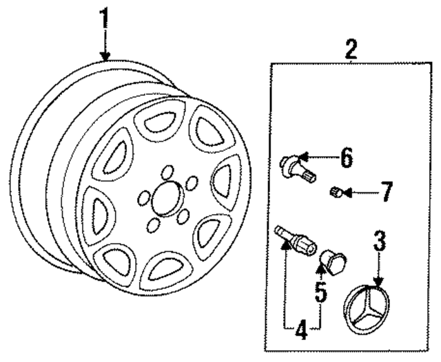 1404001302 - Suspension: Wheel for Mercedes-Benz Image