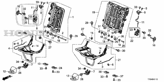 Rear Seat Components for 2016 Honda HR-V #0