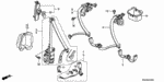 81470SDAL01ZC - Interior/Bumper: ANCHOR ASSY., FR. SEAT (OUTER)*YR239L* (IVORY) for Honda Image
