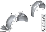 51718738045 - Vehicle Trim: Wheel Arch Cover, Front Section, Lft Front for BMW Image