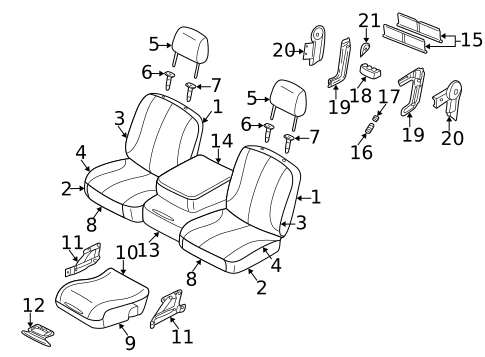 Front Seat Components for 2004 Dodge Ram 2500 #9