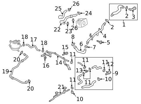Hoses & Lines for 2017 Volkswagen Passat #1