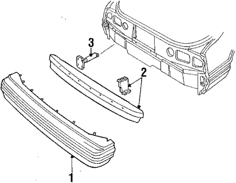 Bumper & Components - Rear for 1992 Ford Mustang #1