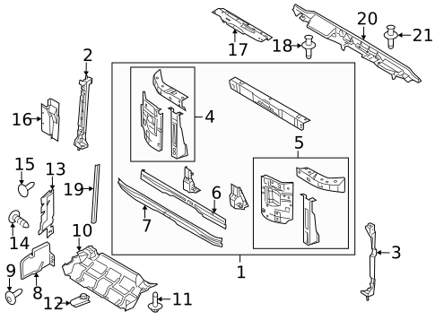 Radiator Support for 2021 Ford E-350 Super Duty #0