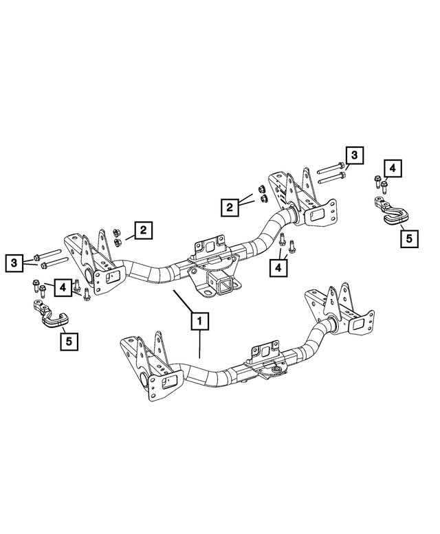 68368176AA - Frame, Bumper and Fascia: Trailer Hitch for Mopar Image image