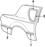 E4SZ6329038BP - Body: Side Molding for Ford: Thunderbird | Mercury: Cougar Image
