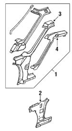 10248394 - Body: Hinge Pillar for Buick: Regal | Chevrolet: Lumina | Oldsmobile: Cutlass Supreme | Pontiac: Grand Prix Image