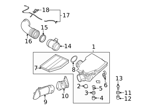 Air Intake for 2004 BMW 645Ci #0