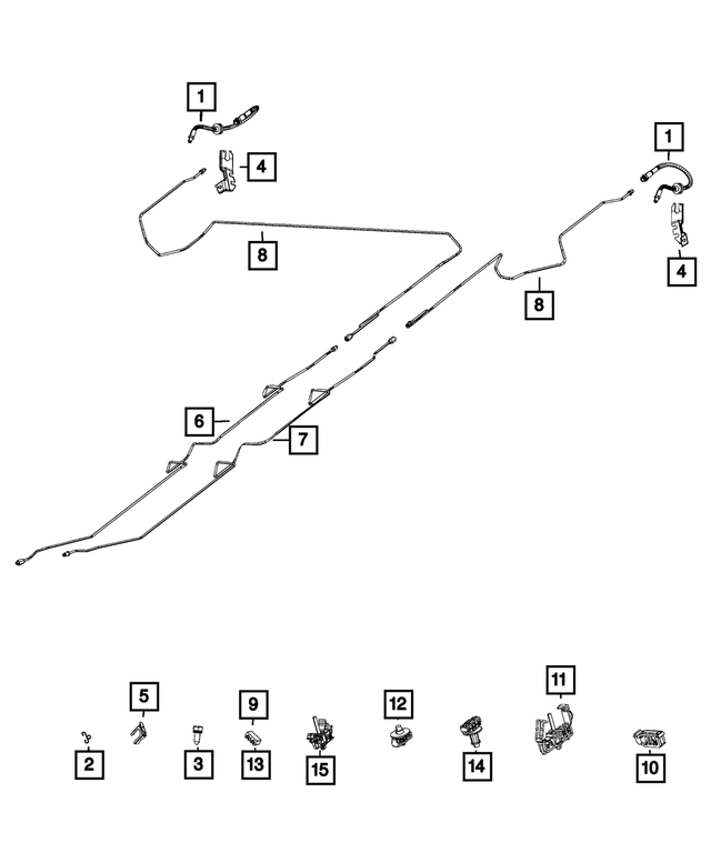 68134342AB - : Brake Hose Bracket, Right Rear for Mopar Image