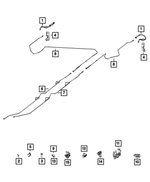 68134342AB - : Brake Hose Bracket, Right Rear for Mopar Image