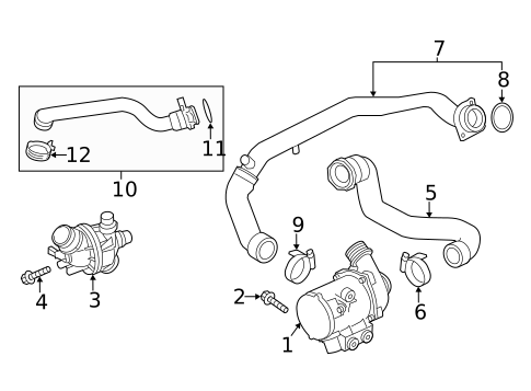 Water Pump for 2013 BMW X1 #0