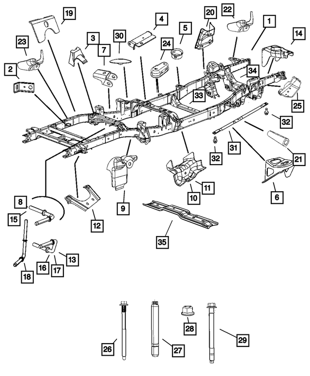 52020865AC - Steering: Steering Gear Bracket for Mopar Image image