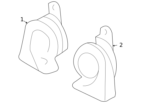 Horn for 2006 Lexus GX470 #0