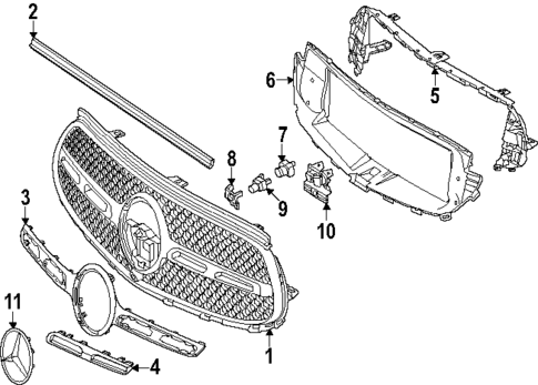 Grille & Components for 2025 Mercedes-Benz GLC 350e #1