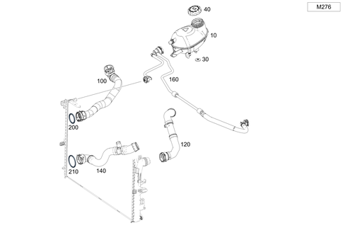Expansion Reservoir, Mount and Hoses for 2017 Mercedes-Benz GLC43 AMG #0