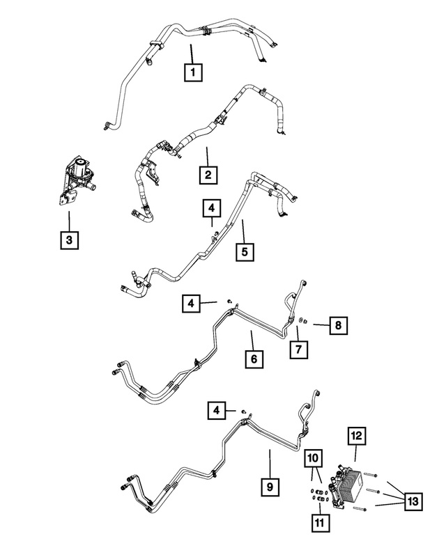 52014604AE - Cooling: Heater Core Hose for Mopar Image image