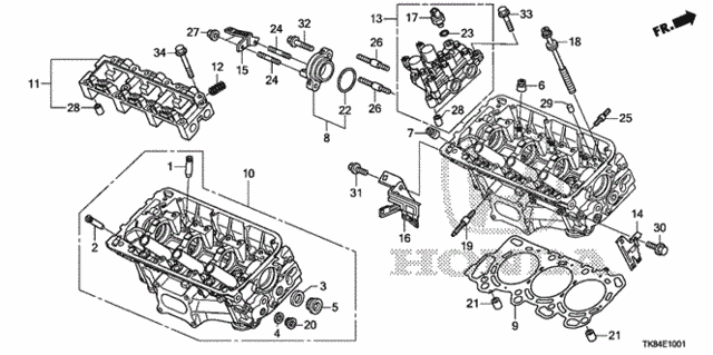 Rear Cylinder Head for 2012 Honda Odyssey #0