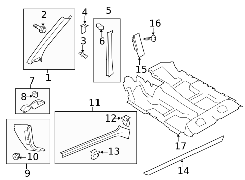 Interior Trim - Pillars for 2009 Volkswagen Eos #0