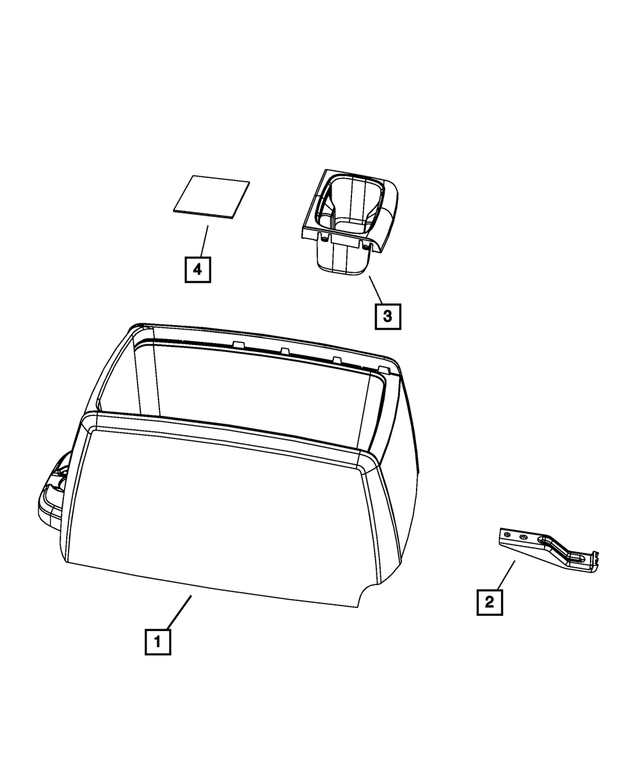 1JC93DK5AA - Interior Trim: Console Mounted Cupholder for Mopar Image