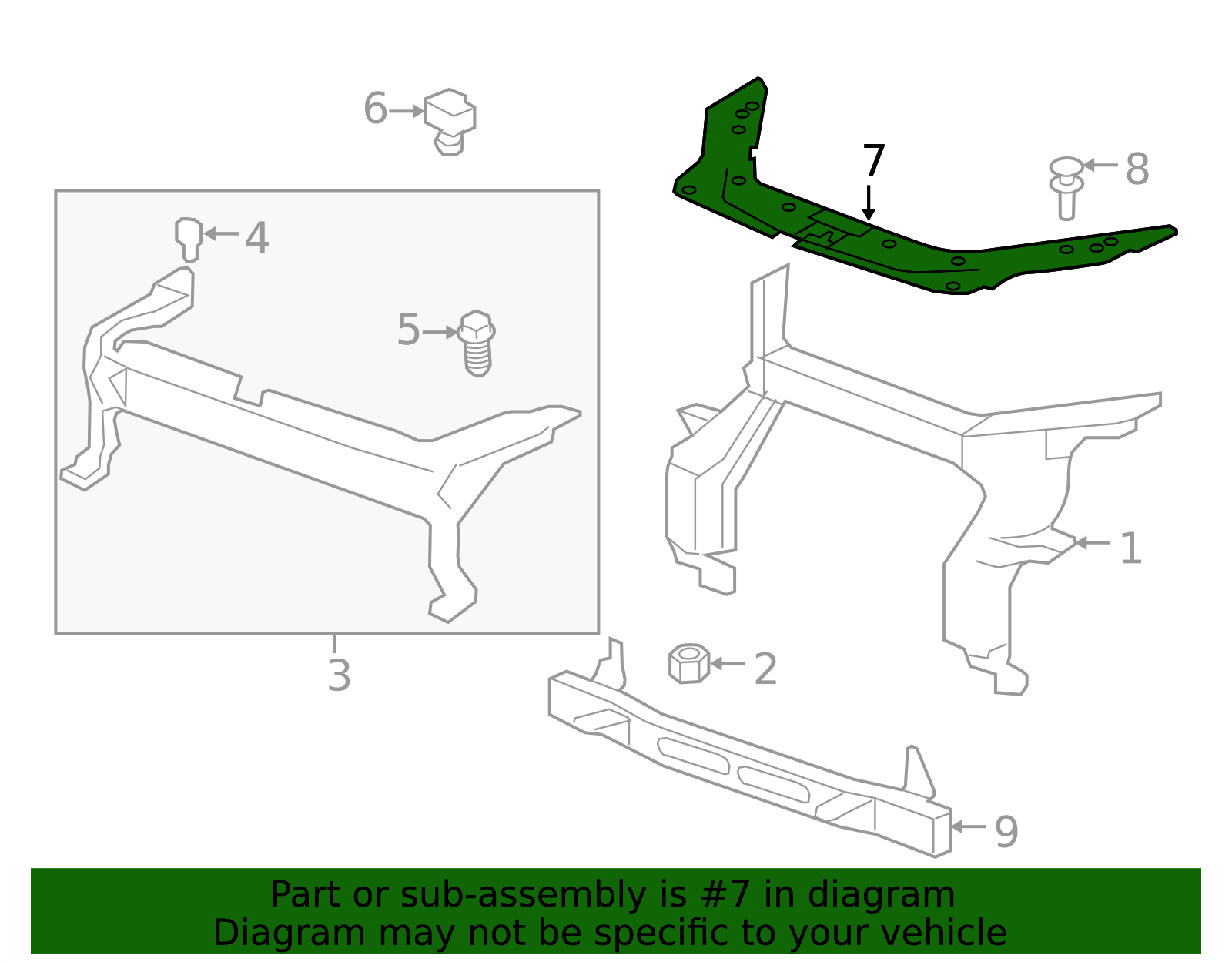 2013-2017 GMC Front Compartment Front Sight Shield 23212539 ...