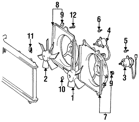 Cooling Fan for 1995 Toyota Camry #0