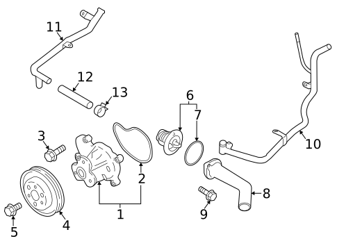Water Pump & Related Components for 2025 Subaru Crosstrek #0