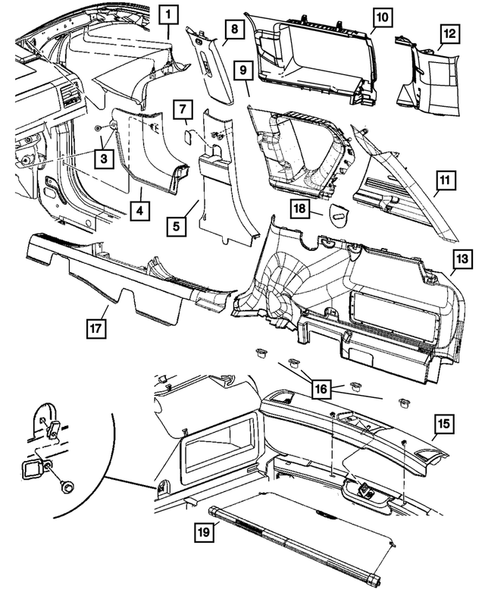 Panel, Moldings, Scuff Plates for 2007 Jeep Compass #0