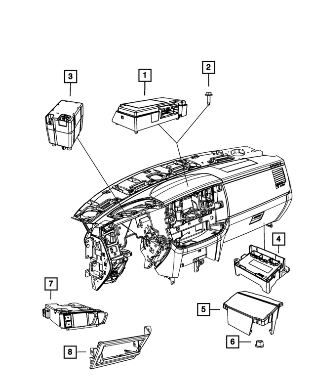 R6030123AD - Electrical: Transfer Case Control Module, Remanufactured for Mopar Image image