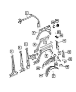 68302856AD - Body Sheet Metal Except Doors: Closeout Panel, Right for Mopar Image