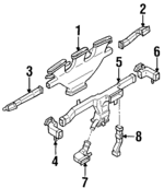 8970896240 - Body: Defroster Duct for Isuzu Image